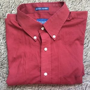 EXCALIBUR men’s casual maroon shirt size 44 XL